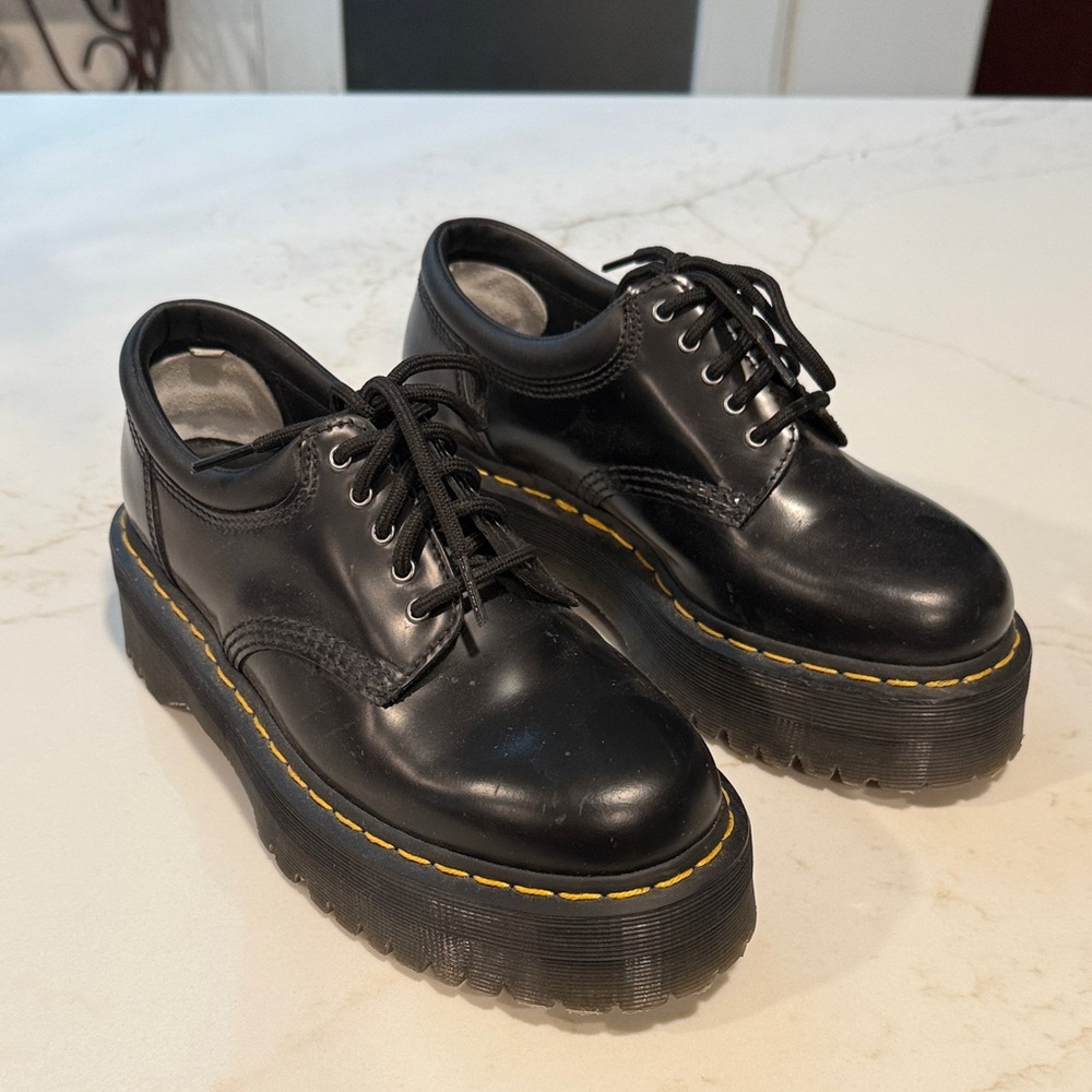 Dr. Martens Black Platform Shoes